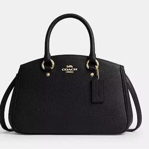 Coach Black Leather Savannah Small Carryall Bag